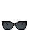 V-store Women's Sunglasses with Black Plastic Frame and Black Polarized Lens
