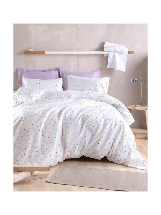 Rythmos Sheet Set Semi-double Cotton Symbol Whi...