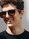 V-store Unisex Sunglasses with Brown Plastic Frame and Brown Polarized Lens POL10018COFFEE