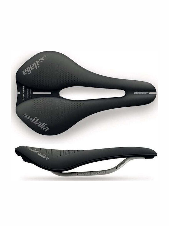 Selle Italia Novus Evo Boost Superflow L Σέλα Ποδηλάτου Μαύρη με Gel 245 x 145 mm