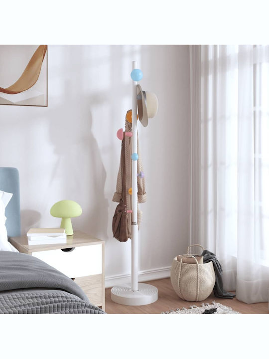 vidaXL Καλόγερος Μεταλλικός Λευκός 35x35x172cm