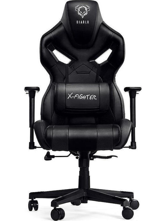 Diablo X-Fighter Καρέκλα Gaming Δερματίνης με Ρυθμιζόμενα Μπράτσα Μαύρη