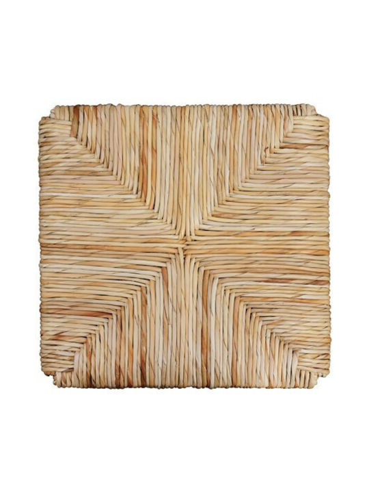 HomeMarkt Square Seat Surface made of Straw 37x...