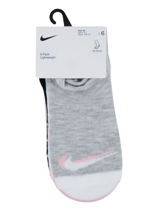 Nike Παιδικές Κάλτσες Γκρι 6 Ζευγάρια