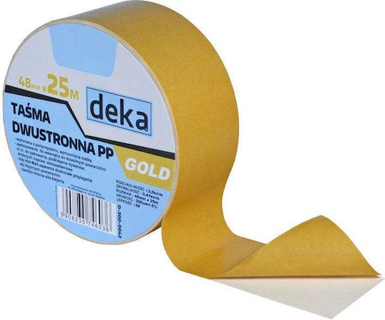 Double Sided Tape 48mm Pp Gold 25mb