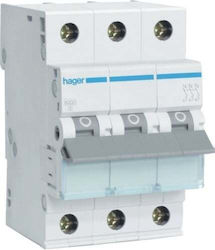 Hager Automatic Circuit Breaker 2A Triple-pole MCN302E