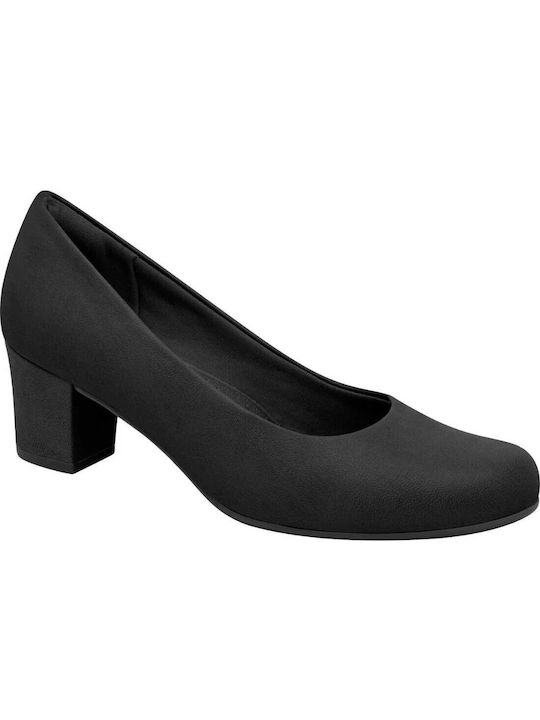 Piccadilly Anatomic Synthetic Leather Black Medium Heels