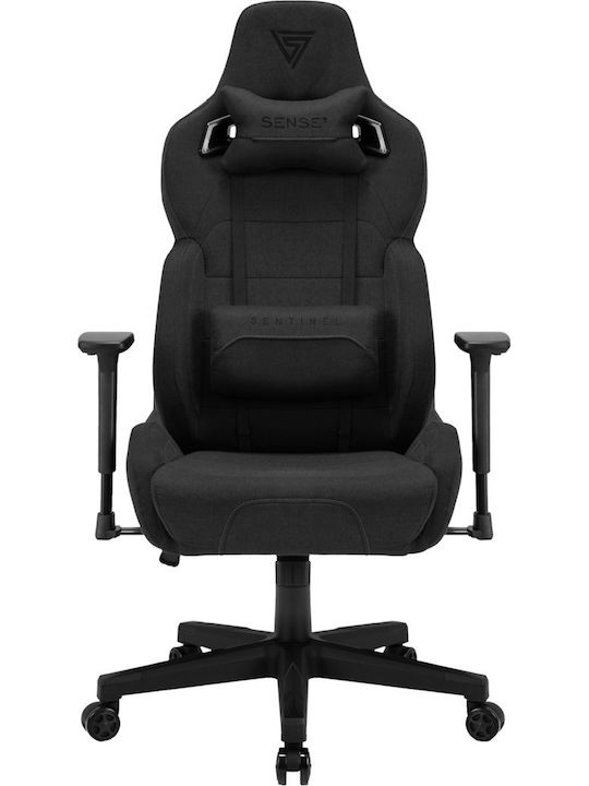SENSE7 Vanguard Fabric Υφασμάτινη Καρέκλα Gaming με Ρυθμιζόμενα Μπράτσα Μαύρη
