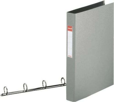 Esselte Clipboard with 4 Rings for Paper A4 Gray 1pcs