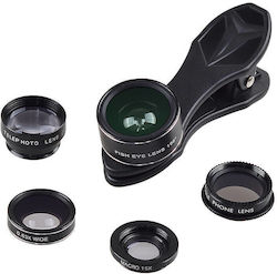 Apexel Phone Camera Lens Set Fisheye / Macro / Telephoto / Zoom / Filter 15x