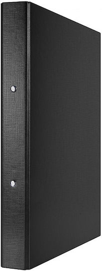 Q-Connect Clipboard with 2 Rings for Paper A4 Black 1pcs