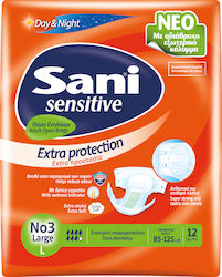 Sani Sensitive Extra Protection Scutece Mare 12 Bucăți Sani Sensitive Extra Protection Scutece Mare 12 Bucăți