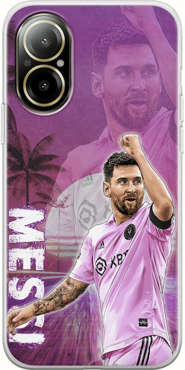 Football Stars - Lionel Messi Miami Back Cover Silicone Multicolour (Realme C67)