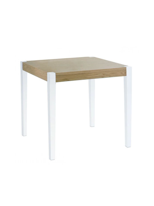 Together Tisch aus Massivholz & Polypropylen 00-white 70x70x75cm