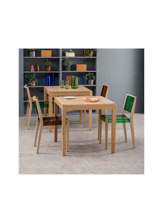 Together Table from Solid Wood Wooden 90x90x75cm