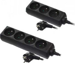 AWTools Steckdosenleiste 3 Steckdosen mit Kabel 1,5m