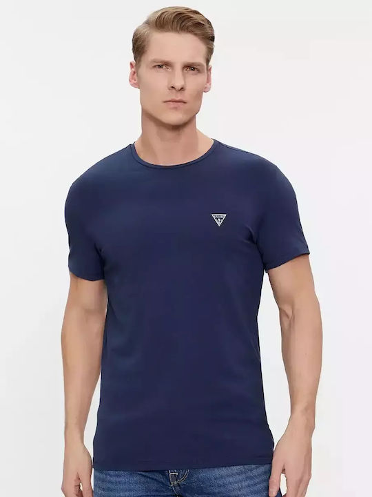 Guess Мъжко Тениска с Къс Ръкав dark blue