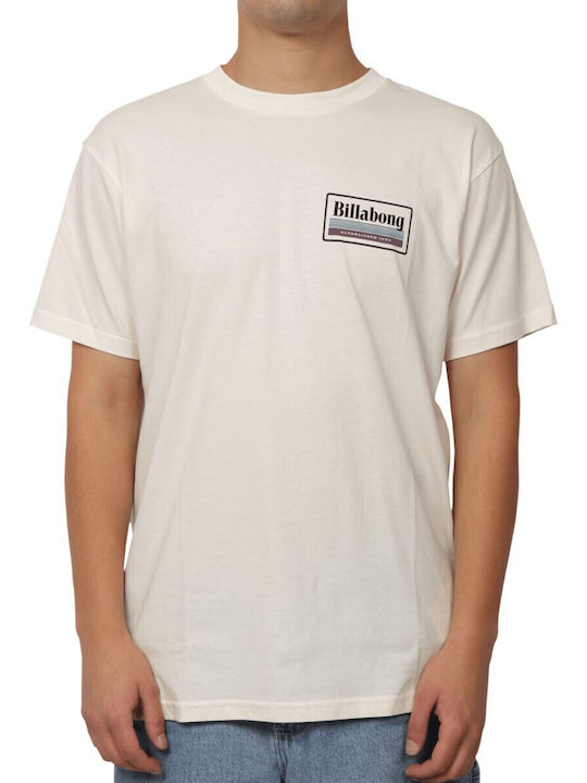 Billabong Walled Ανδρικό T-shirt Κοντομάνικο Κρεμ