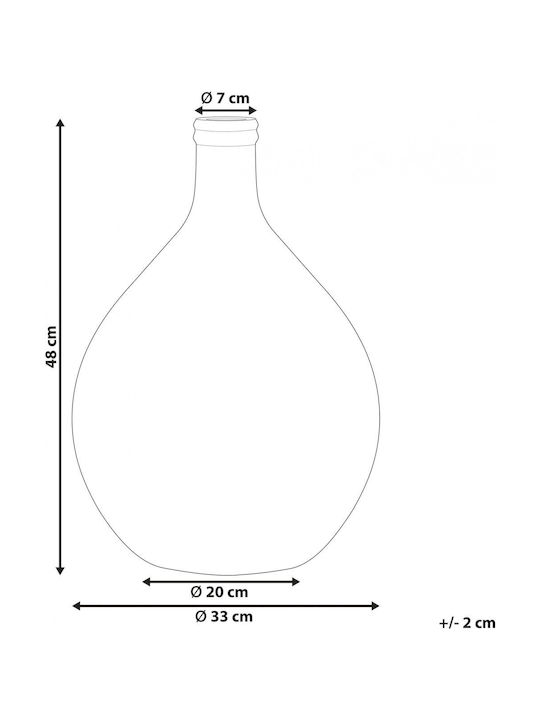 Beliani Vază decorativă Sticlă Maro 1buc