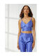 Lorraine Women's Crop Top Blue