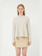 Compania Fantastica Women's Long Sleeve Sweater Cotton Beige