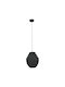 Inart Kelsy Κρεμαστό Φωτιστικό Μαύρο με Ντουί E27 30x30x122εκ.