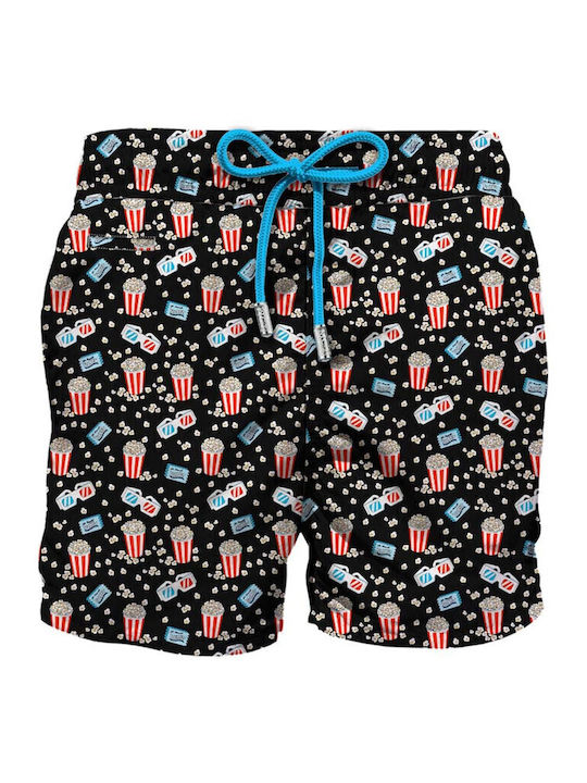 MC2 Men's Swimwear Shorts Black with Patterns