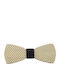 Wooden Oak Waiter Bow Tie Open Brown Polka Dots Bars Italy Piece
