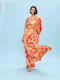 Passager Maxi Kleid Satin Orange