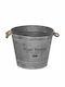 Atmosphera Vintage Metal Plant Pot Gray 48x48x38cm