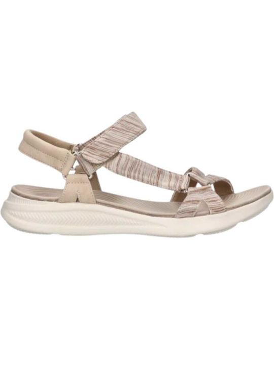 Amarpies Women's Flat Sandals Anatomic in Beige Color