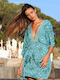 Lara Ethnics Mini Rochie Petrol Blue