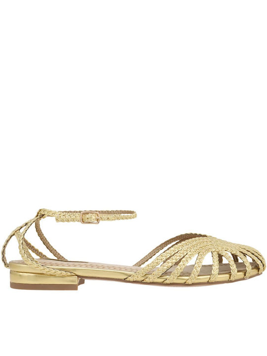 Corina Synthetic Leather Women's Sandals Gold