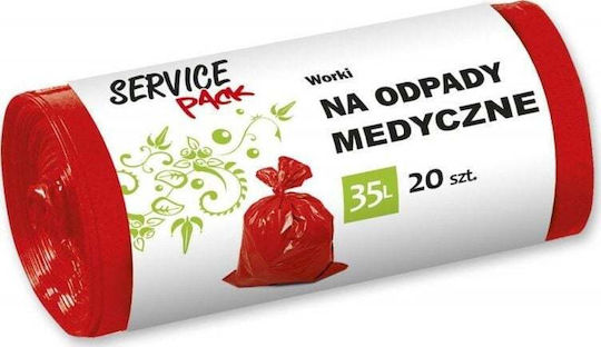 Stella Σακούλες Απορριμάτων Χωρητικότητας 35lt 20τμχ Κόκκινες