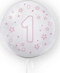 Tuban Balloon 45cm Stars Number 1 Pink Tuban