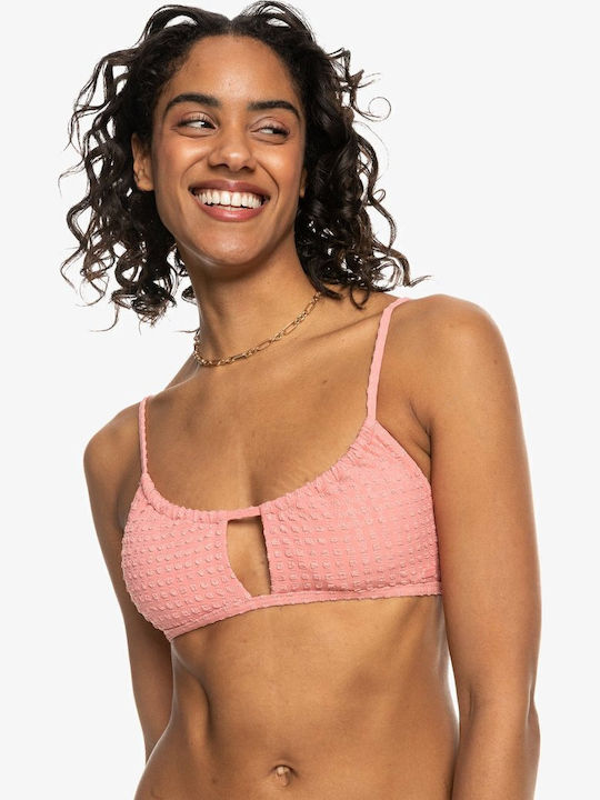Shiny Wave Top bikini Portocaliu