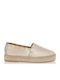 Women's Leather Espadrilles Gold