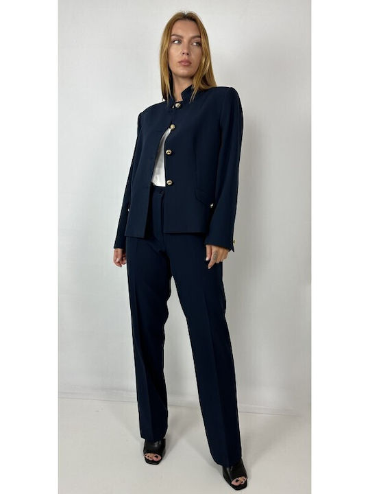 Baziana Women's Blazer Blue Navy