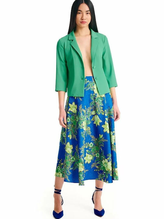 Forel Damen Mittellang Blazer Green