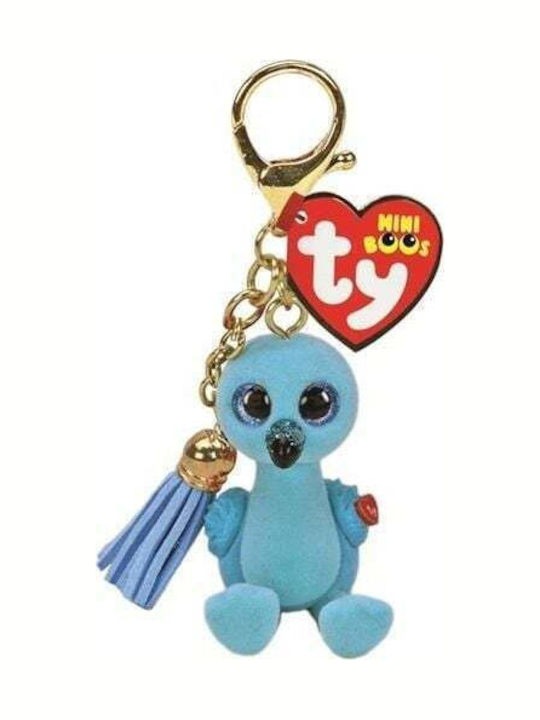 Ty Mini Boos Flamingo Blue Pendant Pendant Keychain