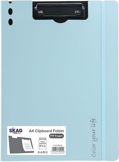 Skag Clipboard with Clamp Conference for Paper A4 Light Blue Colour Your Life 1pcs