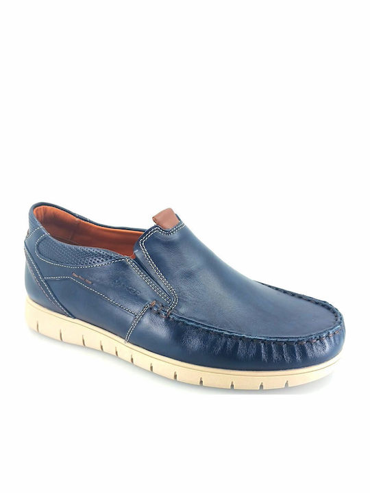 Boxer de piele Slip-on-uri pentru bărbați Albastru