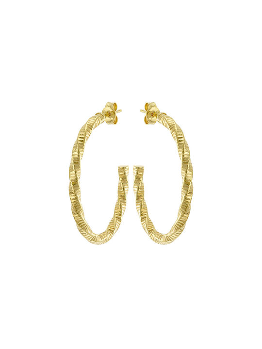 Vogue Earrings Hoops made of Silver Gold Plated