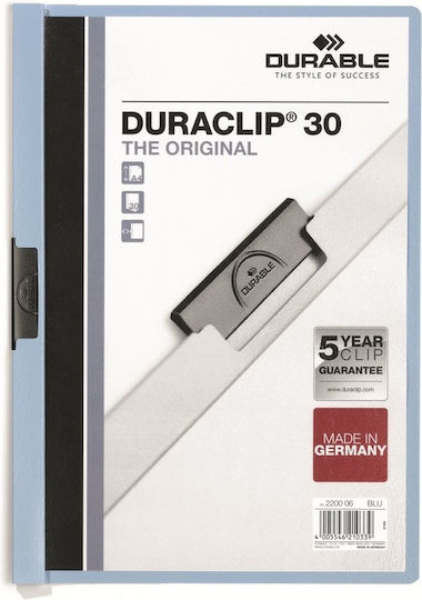 Durable Clamp Workbook A4/30 Sheets Blue