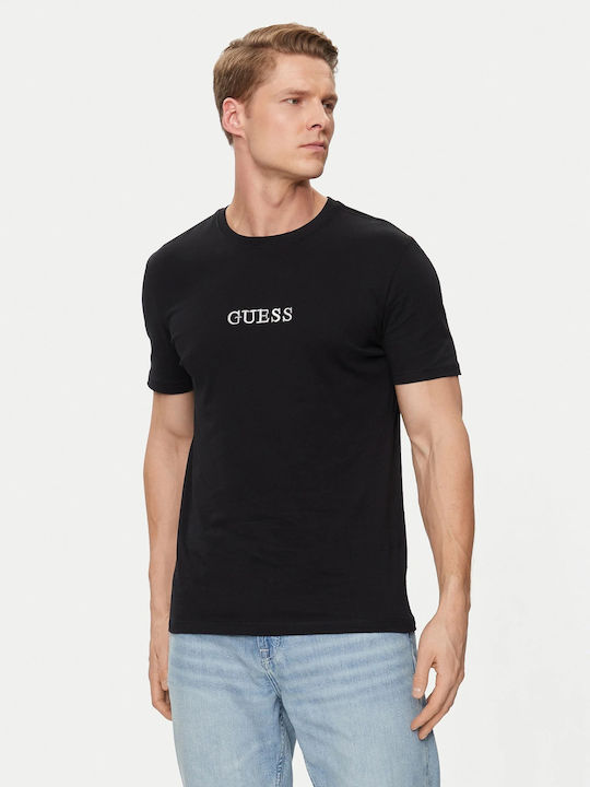 Guess T-shirt Bărbătesc cu Mânecă Scurtă BLACK