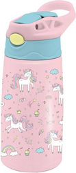 Stainless Steel Thermos Water Bottle Must with Straw 400ml Unicorn 000585693a