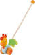 Giochi Preziosi Pull-Along Toy Walking Rooster made of Wood for 18++ Months