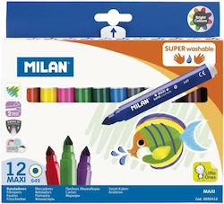 Washable Maxi Markers Super 12 Colours