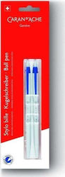 Caran D`arche Disposable Pen Caran D'ache 825 2 Pcs Blister Blue Caran D`arche Disposable Pen Caran D'ache 825 2 Pcs Blister Blue