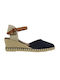 Verbenas Women's Leather Platform Espadrilles Blue